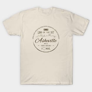 Asheville, NC Word Cloud - Brown 16 T-Shirt